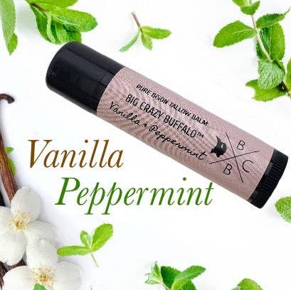 Natural Lip Balm Vanilla Peppermint-Moisturizing, Non-Habit Forming, Soothes Chapped Lips, Hydration, Pure and Natural, No Petroleum, Hydrating, Beeswax