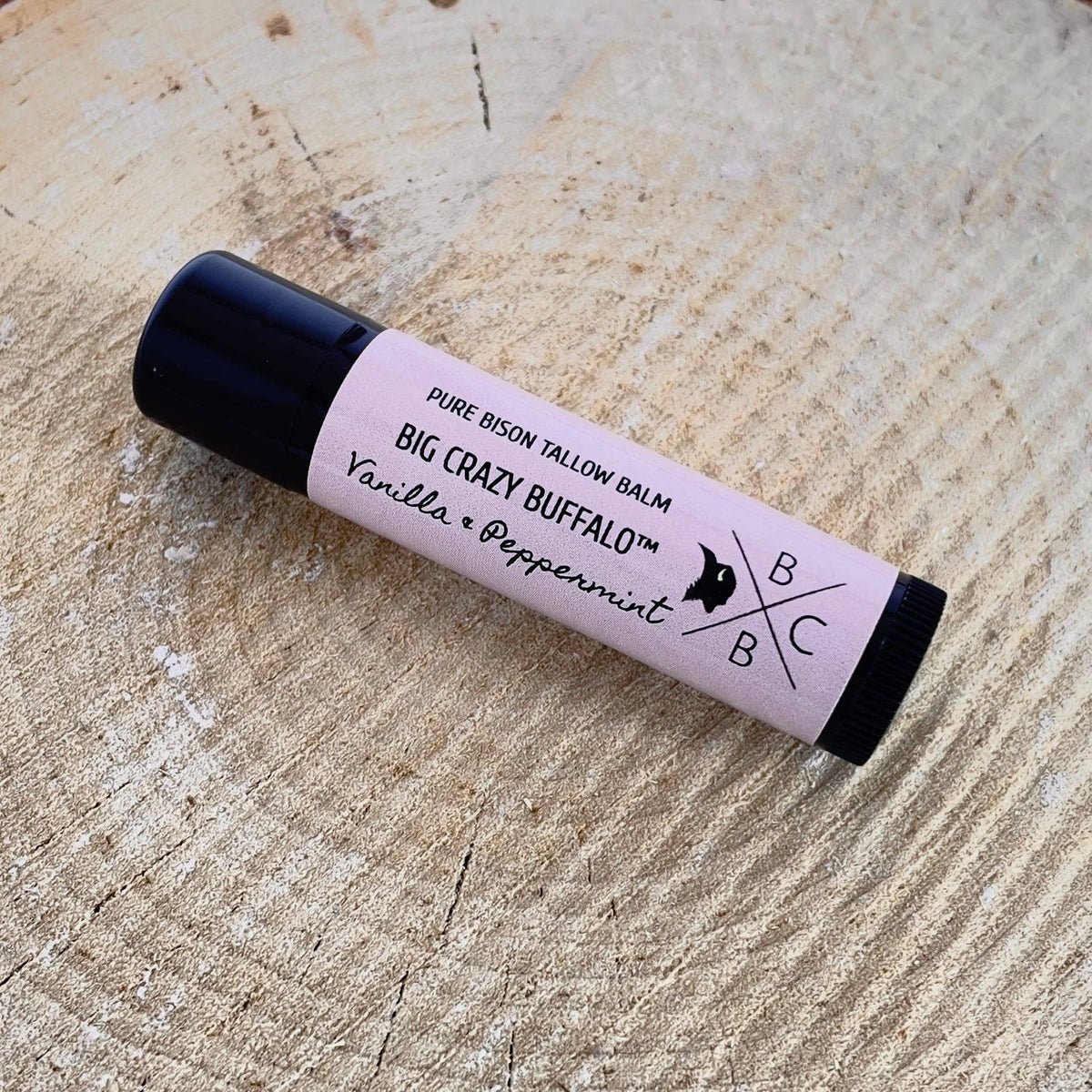 Natural Lip Balm Vanilla Peppermint-Moisturizing, Non-Habit Forming, Soothes Chapped Lips, Hydration, Pure and Natural, No Petroleum, Hydrating, Beeswax