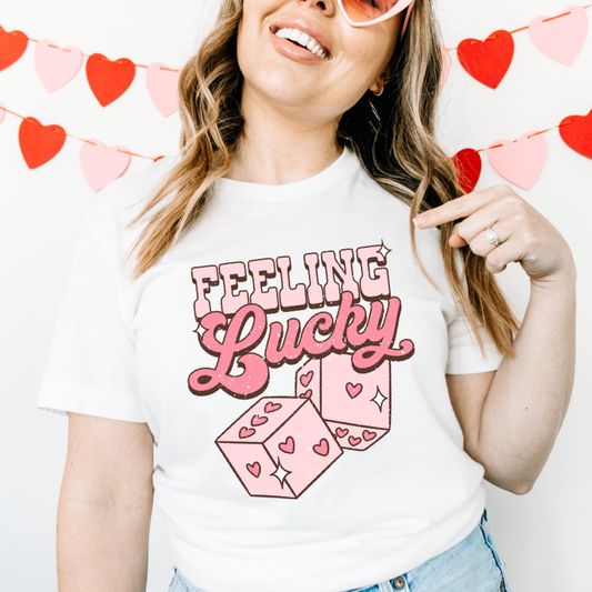 TYPE A TEES - FEELING LUCKY VALENTINES GRAPHIC TEE
